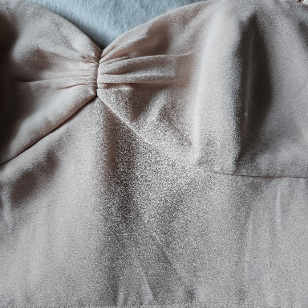 NWT BHLDN Anthropologie MUNROE GEORGETTE DRESS- Blush Pale Pink SIZE 10 - Picture 5 of 11